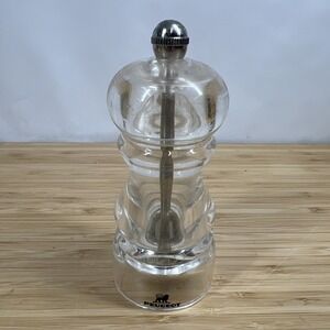 Peugeot Pepper Mill Clear Clear Acrylic 5" France Pepper Grinder
